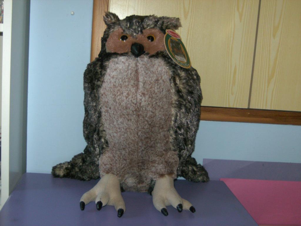 Mooie grote knuffel: uil. (melissa & doug), Ophalen of Verzenden, Nieuw, Overige typen