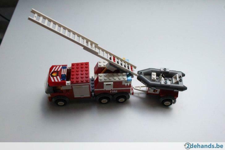 lego city brandweer ladderwagen 7239, Ophalen, Gebruikt