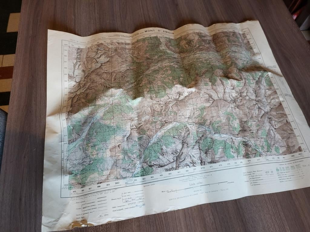 carte état-major Savoie, France 2WW, Envoi