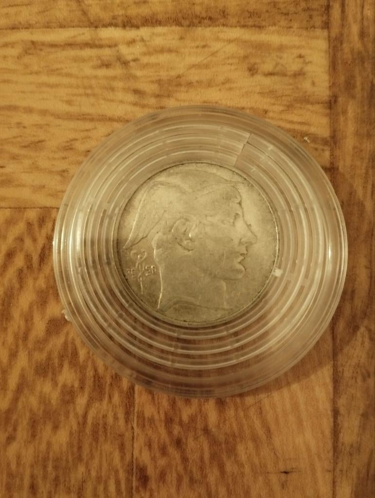Een oude Belgische munt echt zilver met frank waarde, Ophalen, Zilver, Zilver