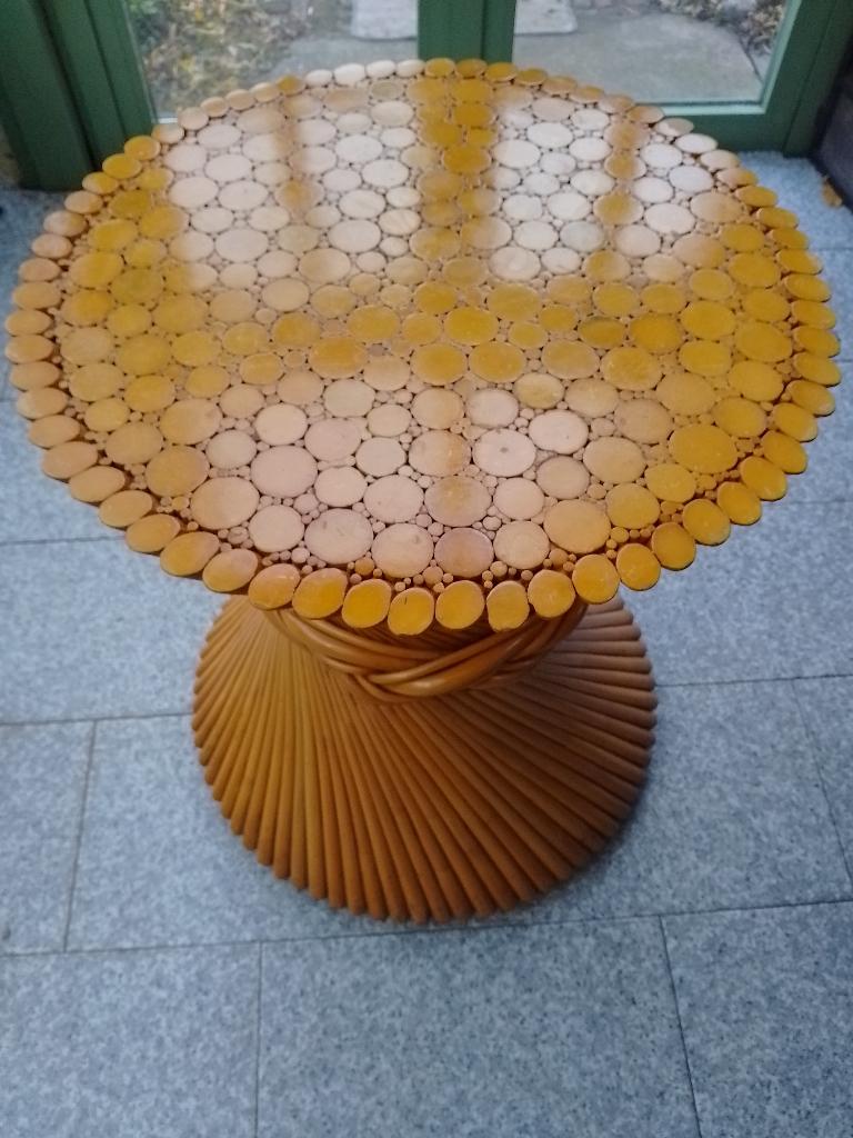 Pied de table McGuire Vintage en rotin et bambou, Enlèvement ou Envoi