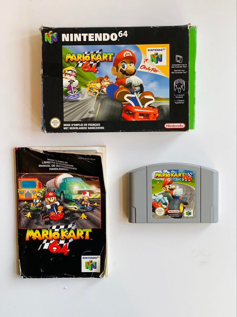 Mario Kart 64 Nintendo 64 incl Handleiding & Doos - Original, Games en Spelcomputers, Ophalen of Verzenden, Gebruikt