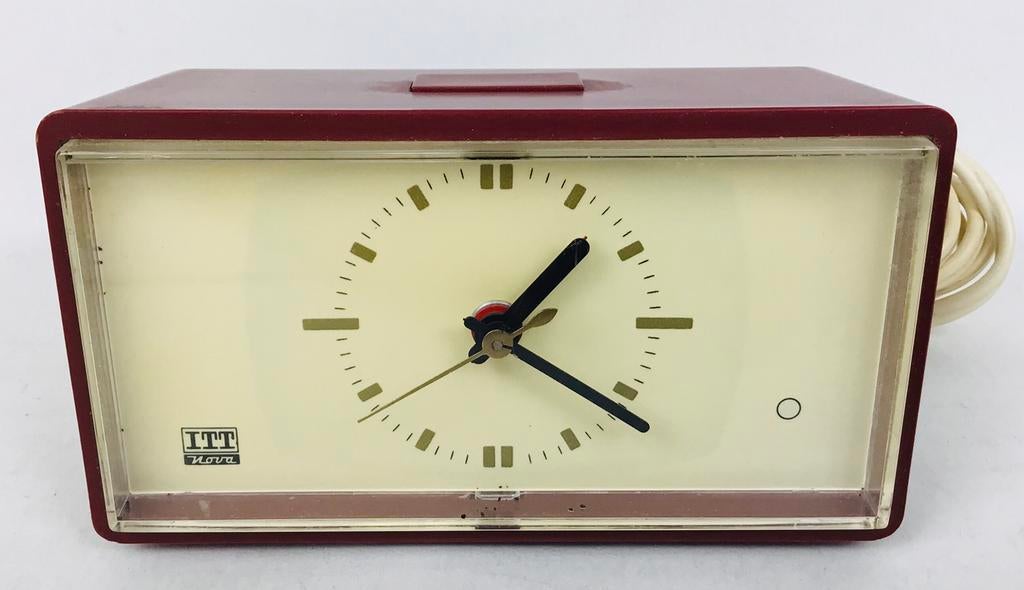 Réveil électrique vintage ITT NOVA 1970, Electroménager, Enlèvement ou Envoi, Utilisé, Analogique