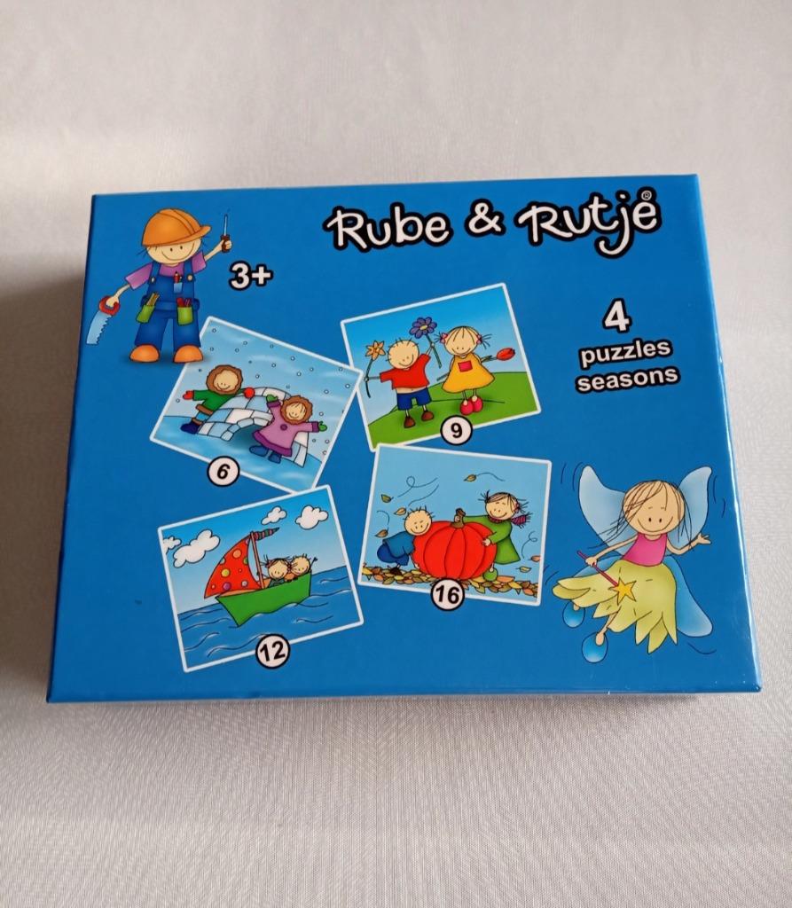 Doos met 4 eerste puzzeltjes Rube&Rutje., Kinderen en Baby's, Ophalen of Verzenden, Minder dan 10 stukjes, Zo goed als nieuw, 2 tot 4 jaar