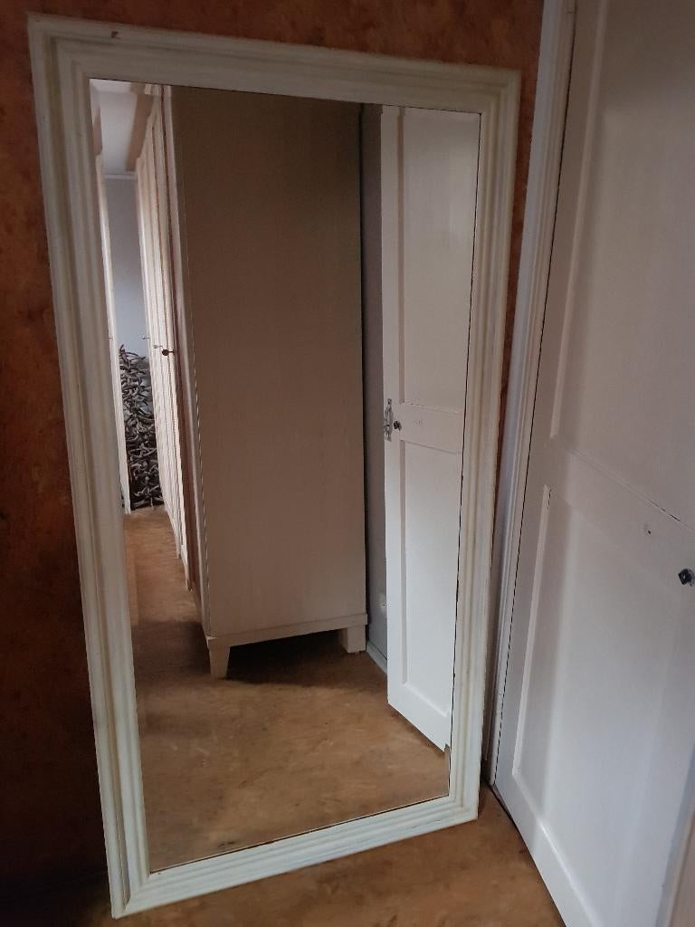 grote geslepen spiegel, Ophalen, Gebruikt, 100 tot 150 cm, Rechthoekig