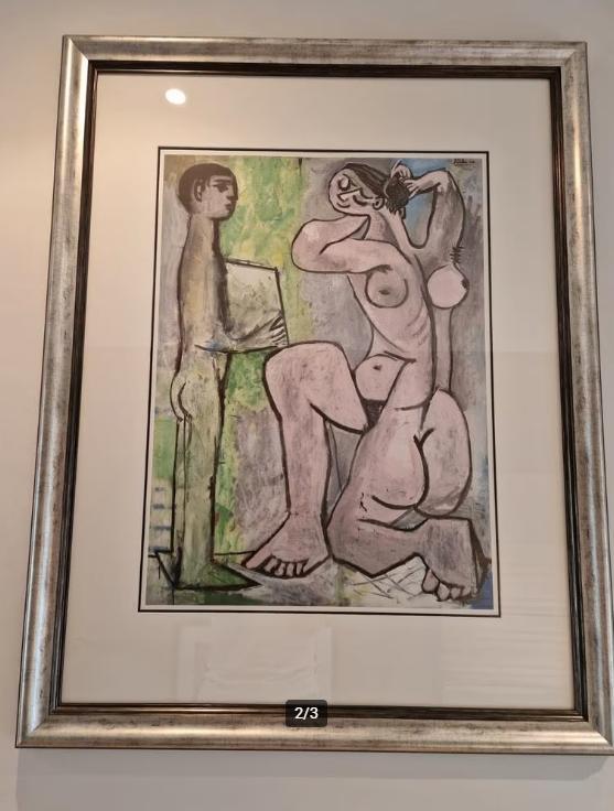Pablo Picasso " Nu au miroir ", Antiek en Kunst, Kunst | Litho's en Zeefdrukken, Ophalen of Verzenden