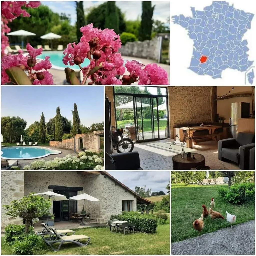 Vakantie in ZW Frankrijk - 6&10 pers gîte, 4 of meer slaapkamers, Overige typen, In bergen of heuvels, Landelijk