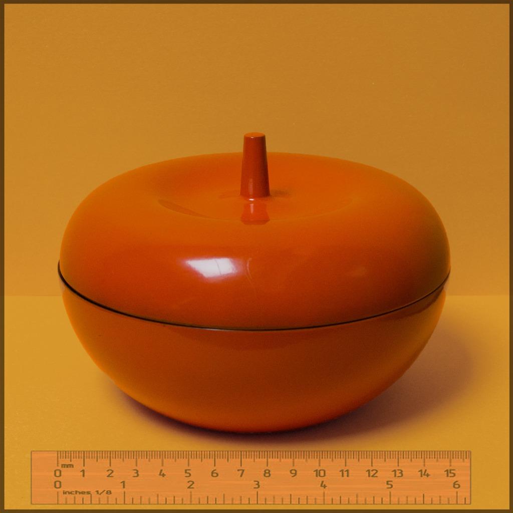 Laurids Lonborg Deens design 60’s – oranje doos appel, Enlèvement ou Envoi