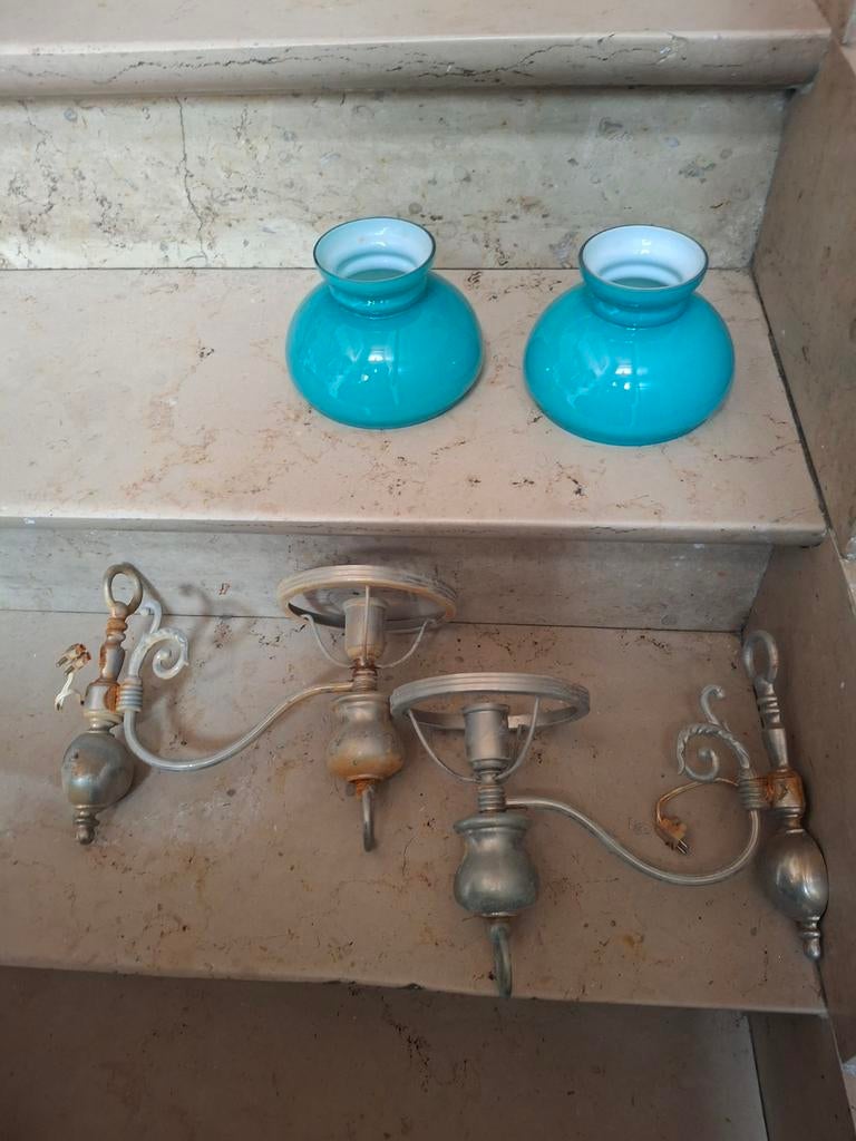 Vintage 2 wandkandelaars, Ophalen
