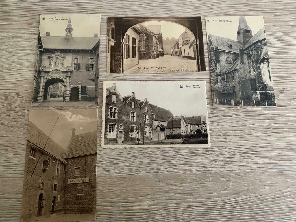 Oude postkaarten Diest - Begijnhof, Ophalen, Vlaams-Brabant