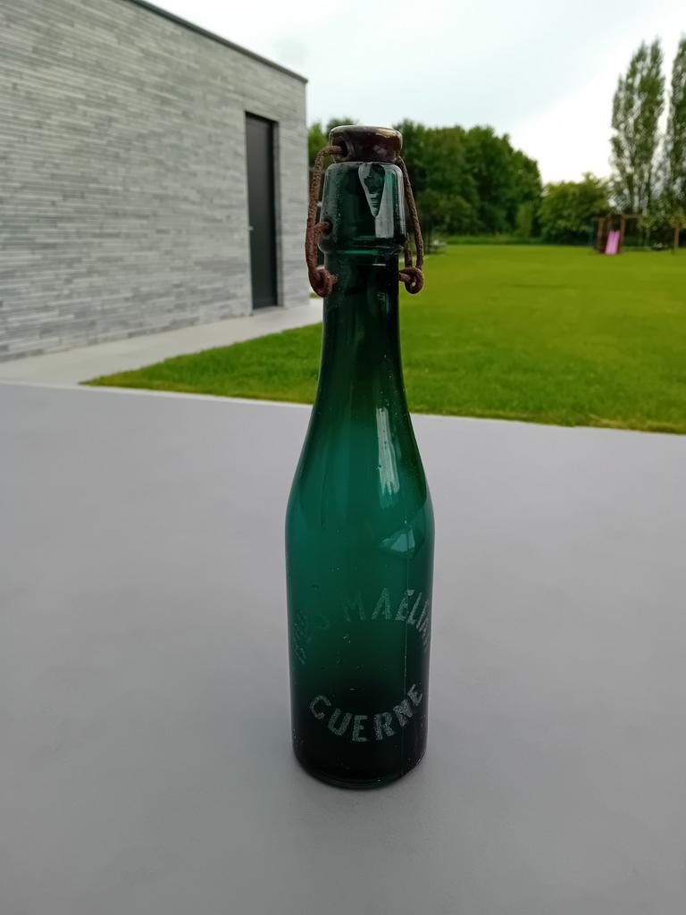 Oude vintage bierfles brouwerij Maelfait Kuurne Cuerne, Verzamelen, Biermerken, Ophalen of Verzenden