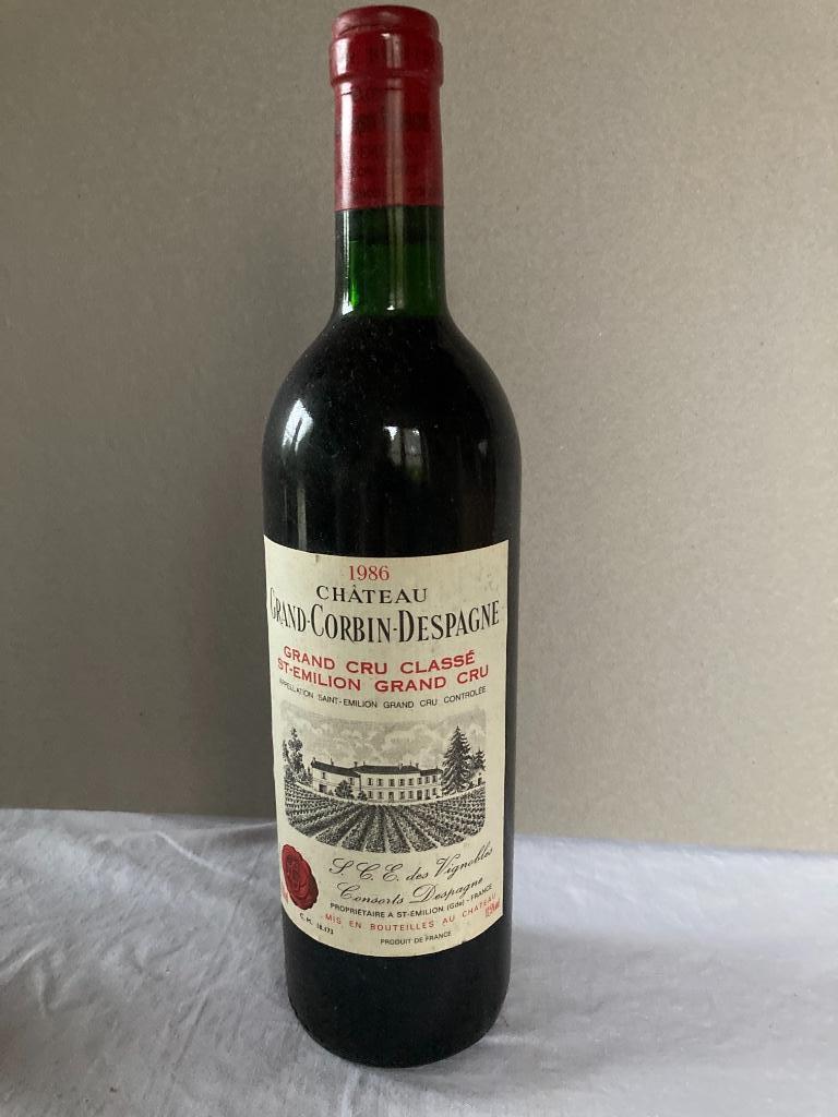 Rode wijn: CHATEAU GRAND-CORBIN-DESPAGNE 1986, Enlèvement ou Envoi, Pleine, Vin rouge, France