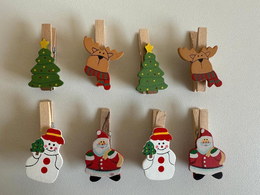 Wasknijpers Kerst (8 stuks), Ophalen of Verzenden, Nieuw
