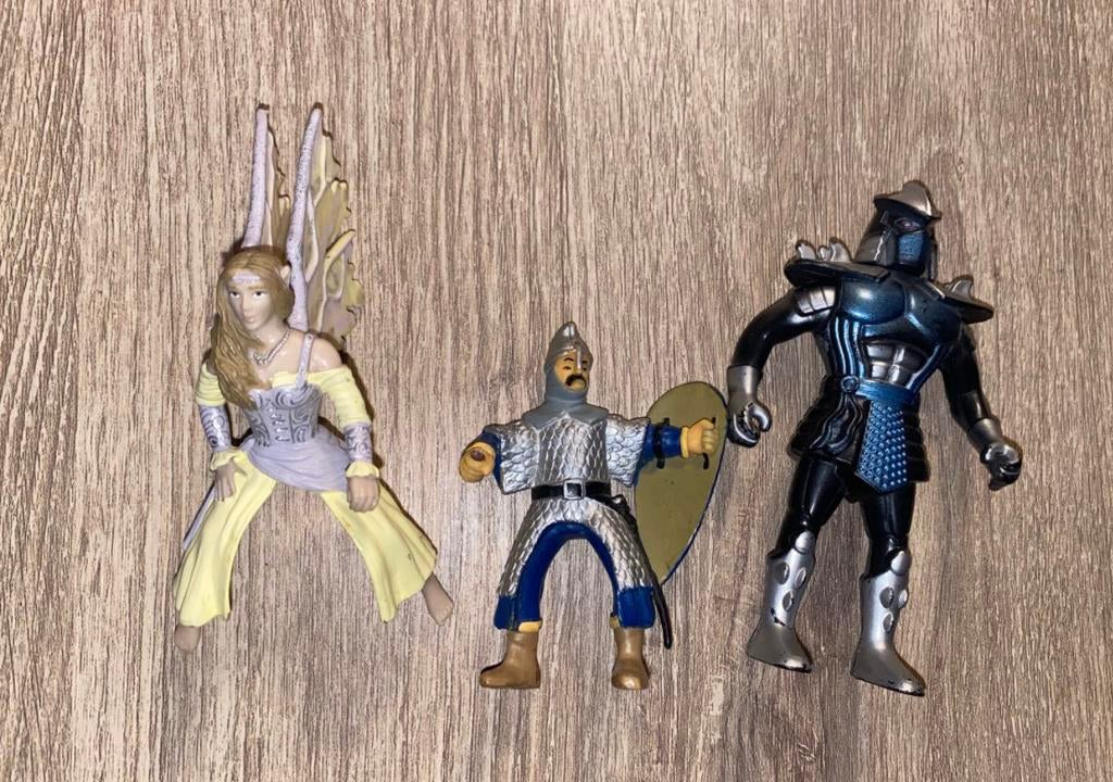 🔥 Schleich Sera zonnenelf, Papo knights,Schredder Ninja Tur, Ophalen of Verzenden, Gebruikt