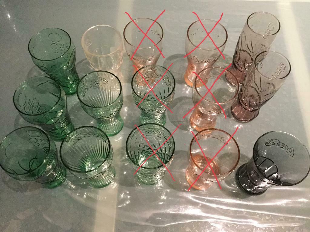 Choix verres Coca-Cola, Enlèvement