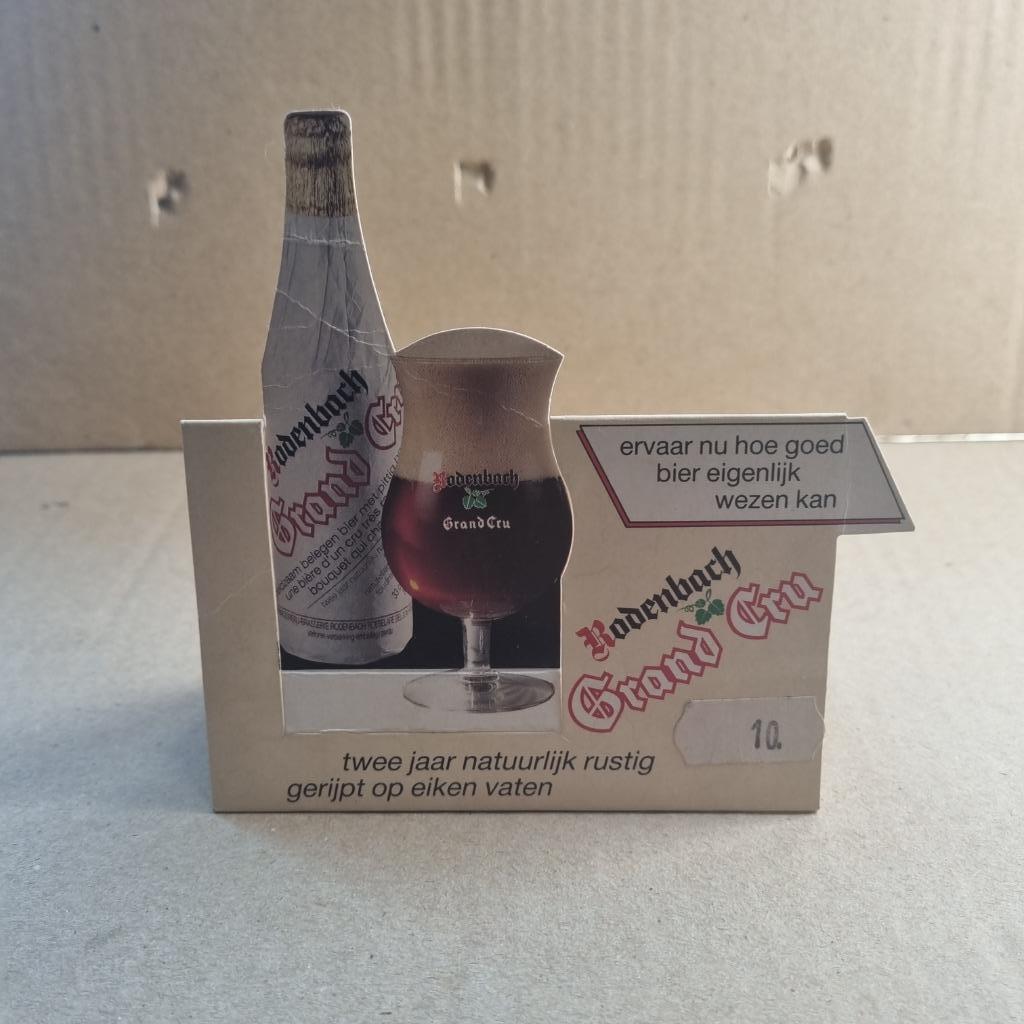 Publicité de table Rodenbach Grand Cru, Enlèvement ou Envoi, Utilisé, Panneau, Plaque ou Plaquette publicitaire, Autres marques
