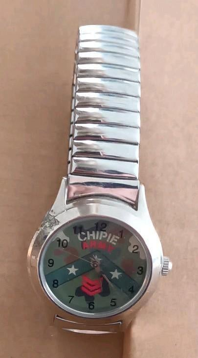 🌟 Prachtig stalen horloge Chipie army army elastisch horlog, Handtassen en Accessoires, Horloges | Heren, Gebruikt, Polshorloge