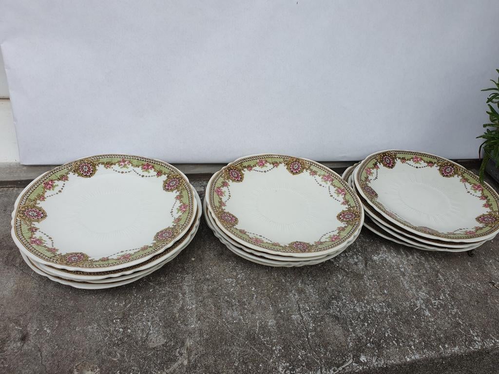 Limoges porselein 12 bordjes, Antiek en Kunst, Ophalen of Verzenden