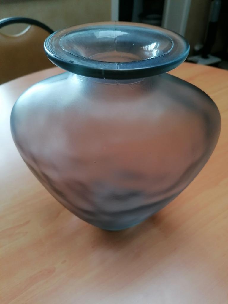 vase violet en verre, Moins de 50 cm, Enlèvement ou Envoi, Autres couleurs, Comme neuf