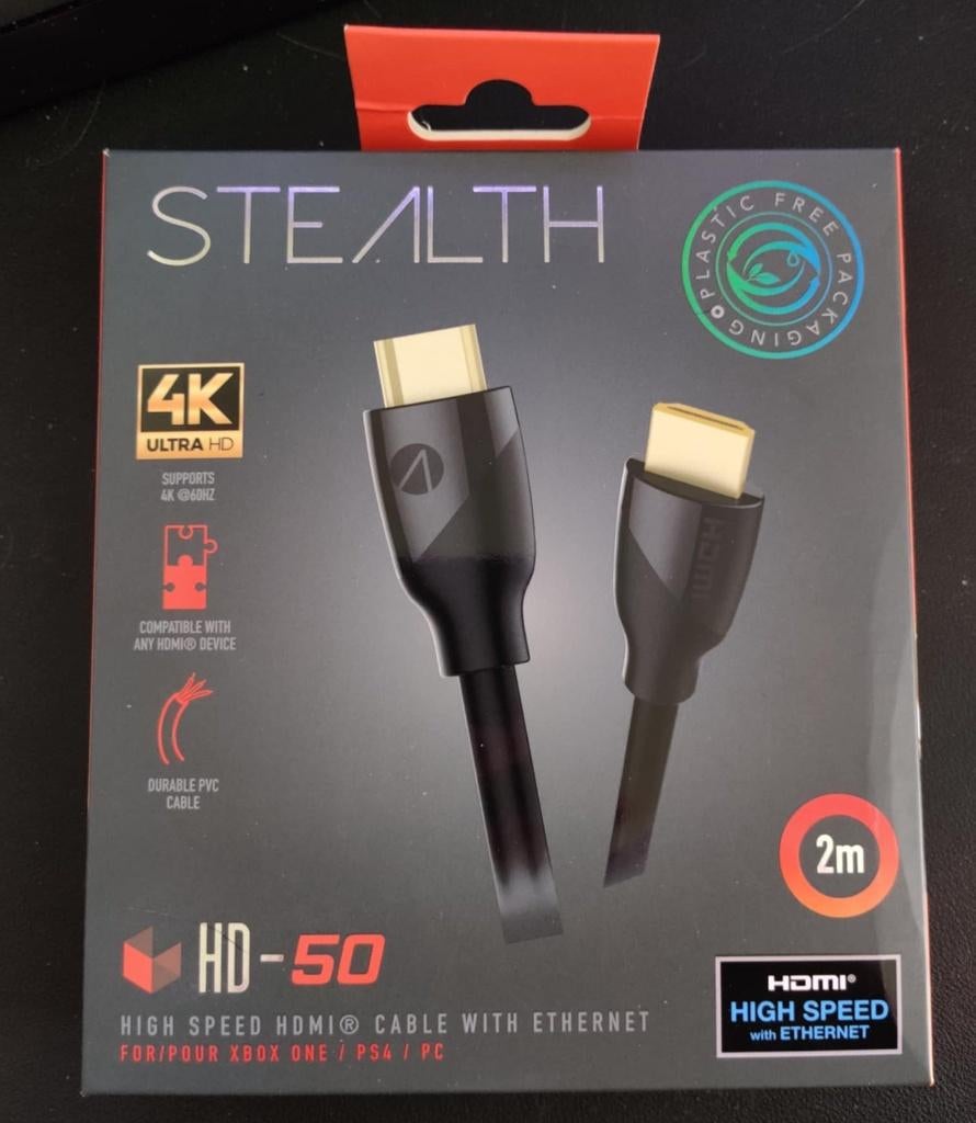 Câble HDMI Stealth HD-50 4K Ultra HD avec Ethernet, Envoi, Neuf