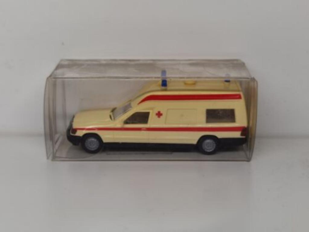MERCEDES 300 AMBULANCE Binz LWB 1/87 HO WIKING Neuve+Boite, Ophalen of Verzenden, Nieuw, Auto, Wiking