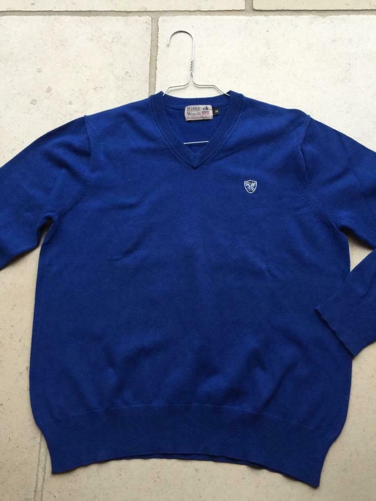 Pull garçon bleu vif 'River Woods', taille: 14 ans (164), Garçon, River Woods, Enlèvement ou Envoi, Pull ou Veste