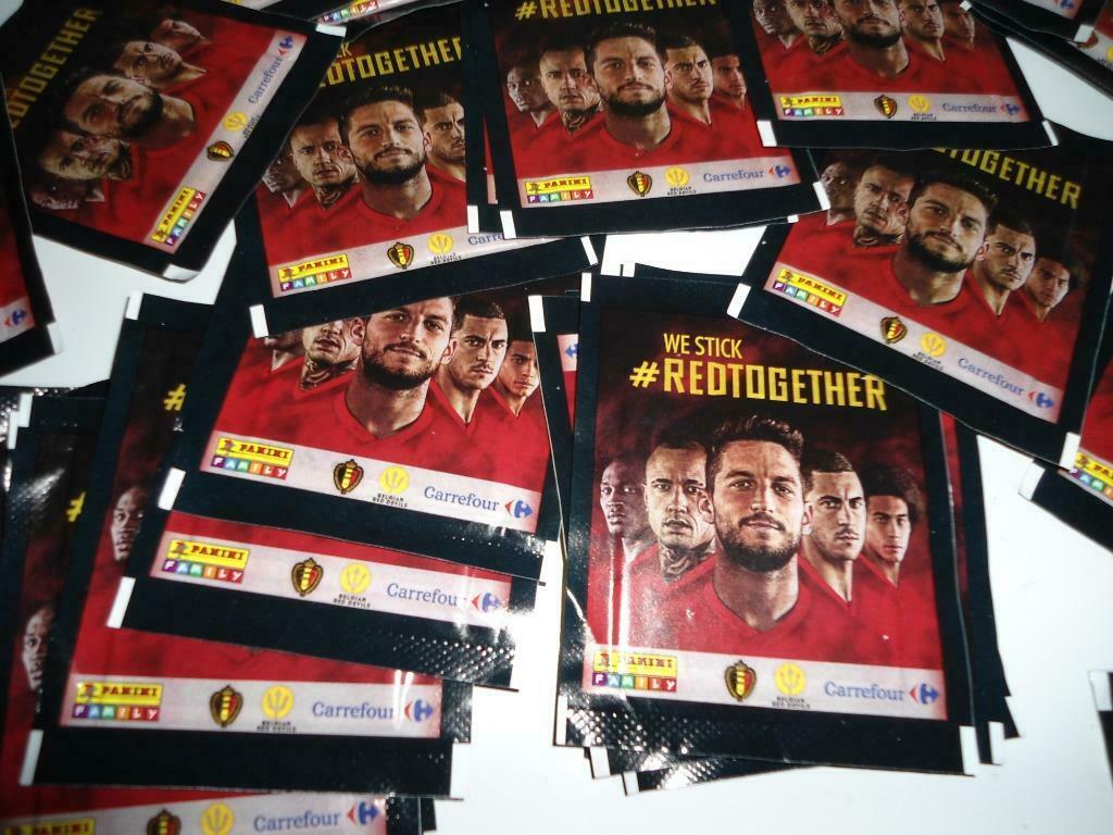 gesloten pakjes red devils stickers carrefour 2018 nieuw, Enlèvement ou Envoi, Neuf