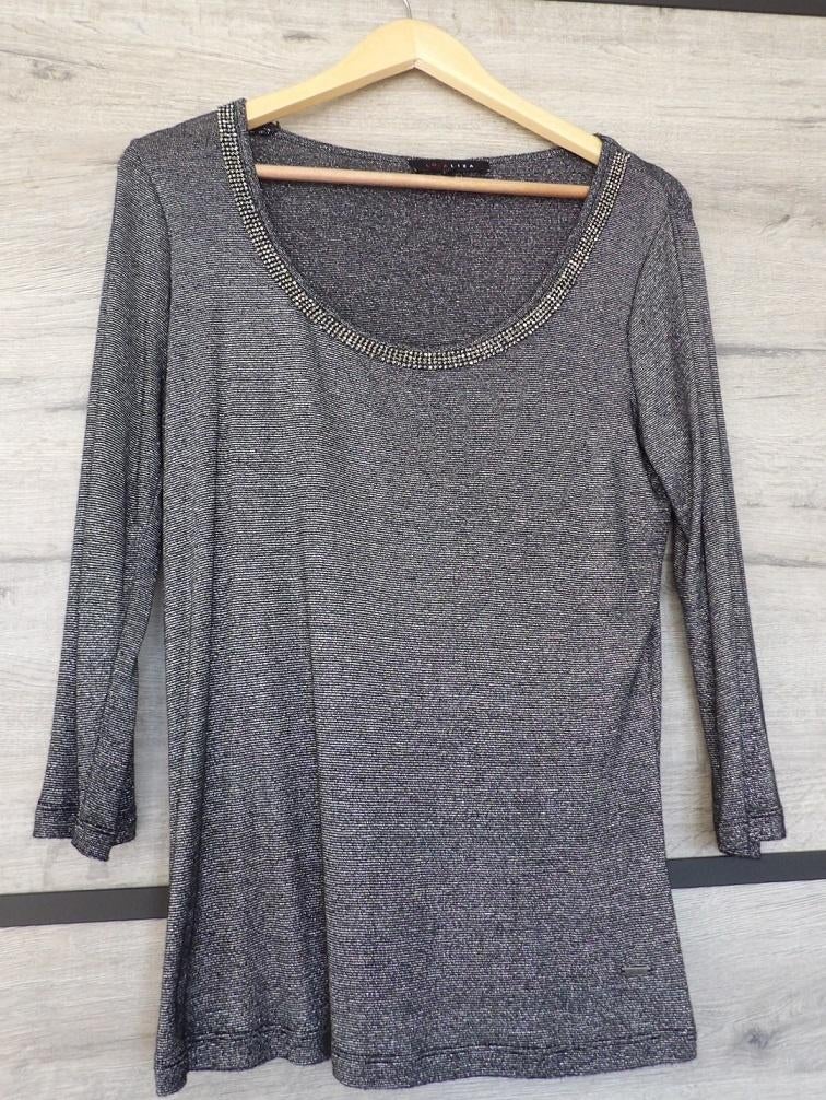 zilveren blouse Lola Lisa maat 44., Kleding | Dames, Overige kleuren, Maat 42/44 (L), Zo goed als nieuw, Verzenden