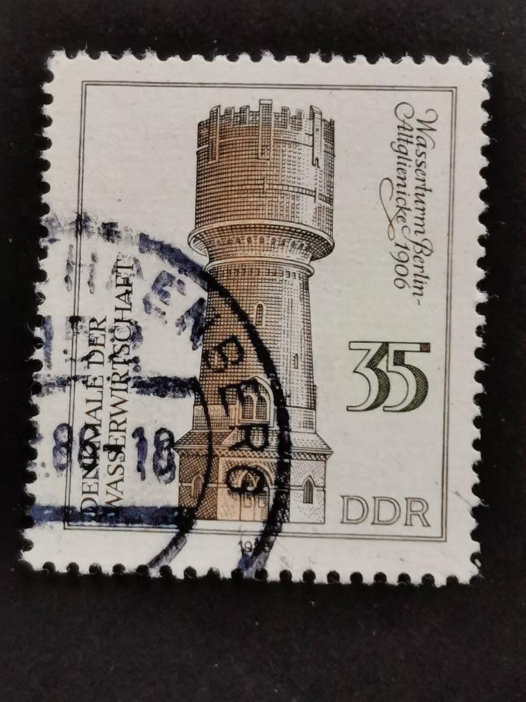 DDR 1986 - watertoren, Ophalen of Verzenden, DDR, Gestempeld