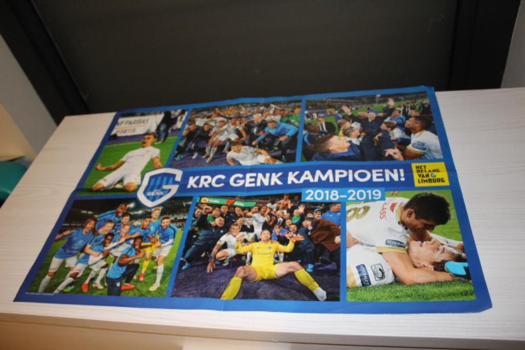 Poster KRC Genk Kampioen 2018-2019 - HBVL, Ophalen of Verzenden, Overige typen