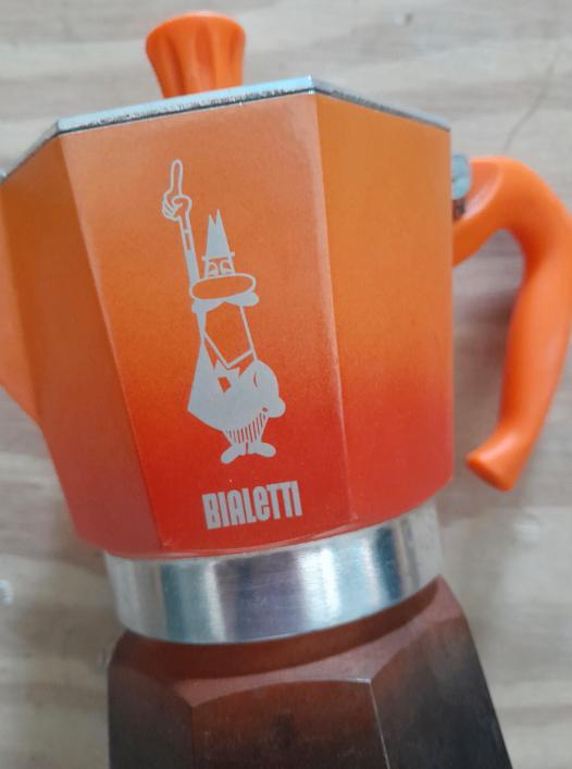 Bialetti orange vintage, Ophalen of Verzenden, Gebruikt, Inox, Overige typen