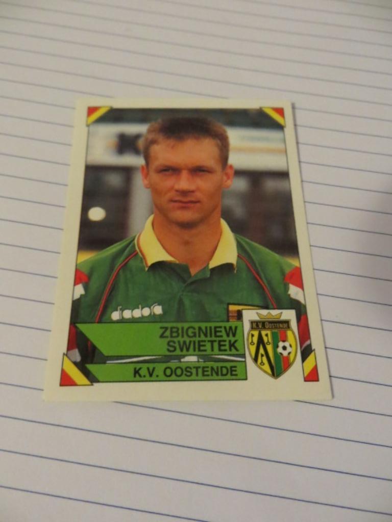 Voetbal: Sticker football 95 : Zbigniew Swietek - Oostende, Enlèvement ou Envoi, Neuf, Autocollant
