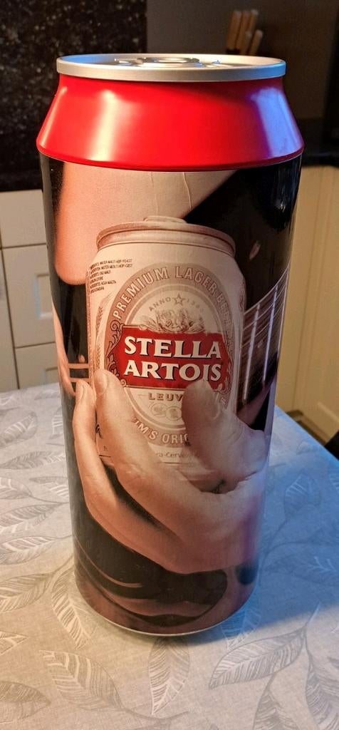 Stella artois groot blik, Verzamelen, Ophalen of Verzenden, Zo goed als nieuw, Stella Artois