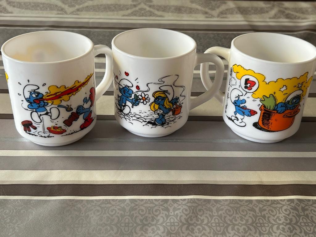 3 koffiemokken van de Smurfen, Verzamelen, Ophalen, Zo goed als nieuw
