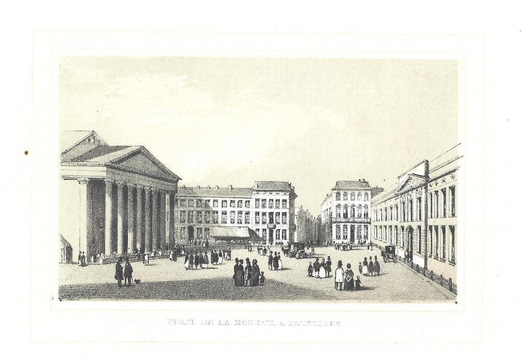 1844 - Muntplein Brussel / Bruxelles la Monnaie, Antiquités & Art, Envoi