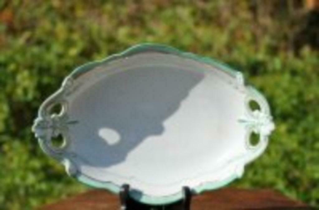 plat ovale art nouveau dufuisseaux ligne verte et or, Enlèvement