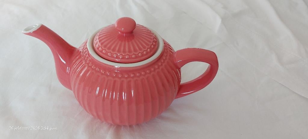 Theepot - Everyday Greengate - Hand made, Ophalen of Verzenden, Nieuw, Aardewerk, Overige typen