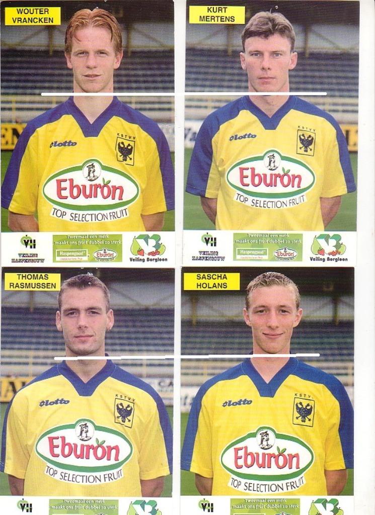 STVV Sint Truiden/25 photos d'équipe dommages + P. Goots, Envoi, Utilisé, Cartes de joueur