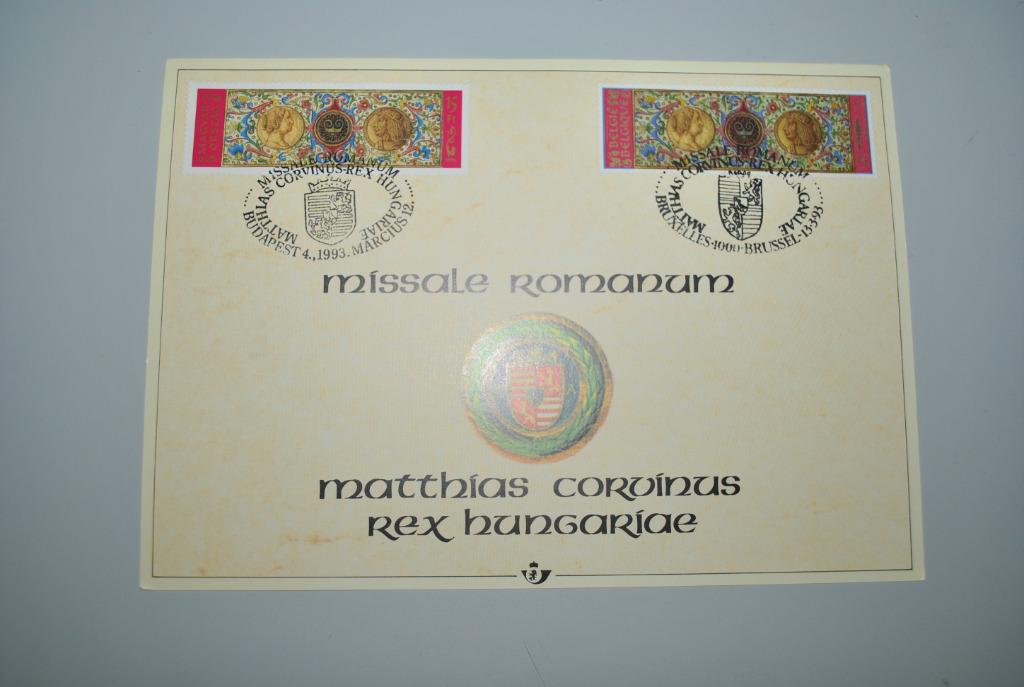 Belgique/Hongrie 1993 Feuillet Missale Romanum, Envoi, Europe