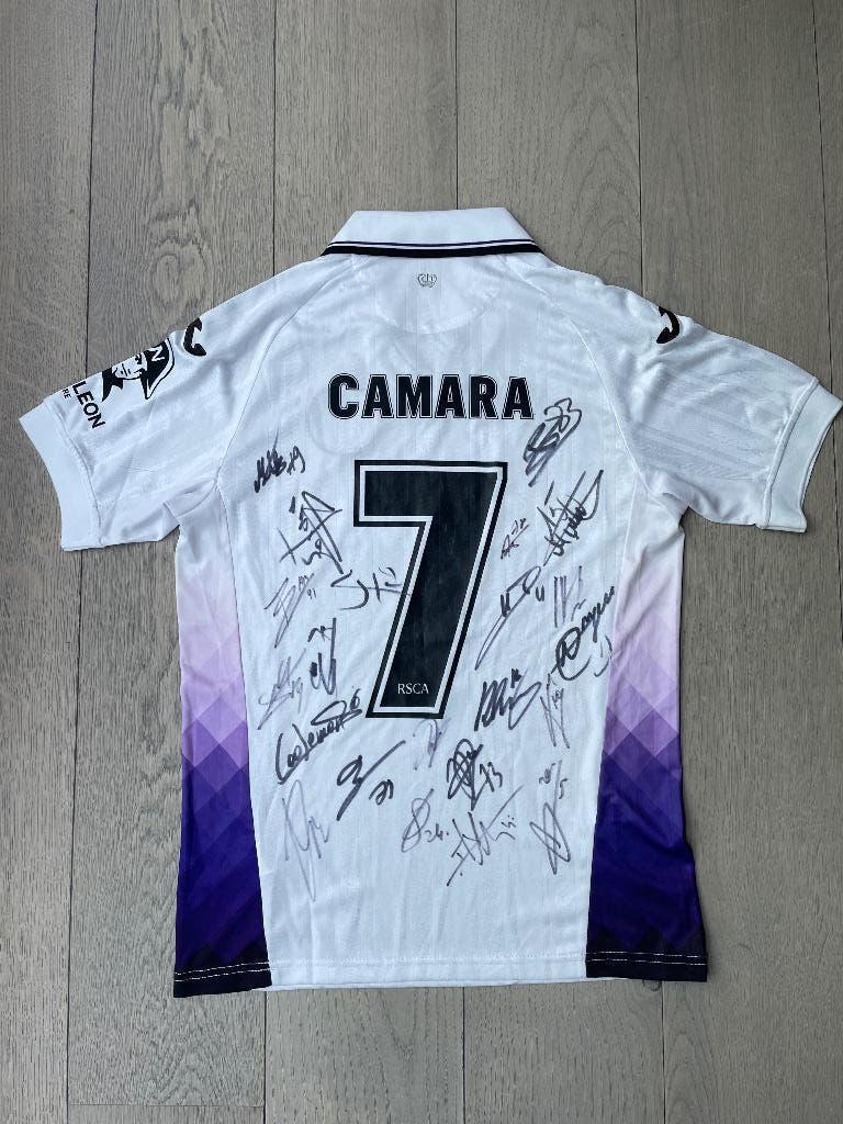 Gesigneerd RSC Anderlecht shirt “Camara 7” – S, Ophalen of Verzenden, Zo goed als nieuw, Shirt