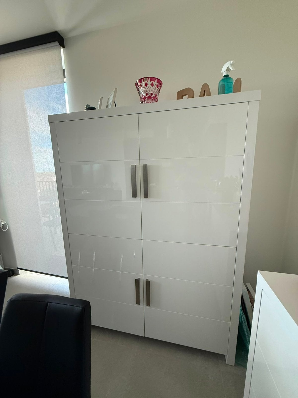 Barkast en dressoir hoogglans wit, Huis en Inrichting, Ophalen, Gebruikt, Overige materialen