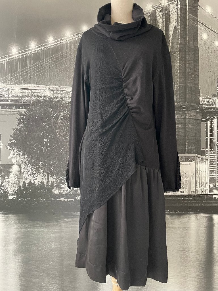 jurk feestkledij kleed met zijde - merk Eline Et Lena 42-44, Kleding | Dames, Verzenden, Zwart, Maat 42/44 (L), Zo goed als nieuw