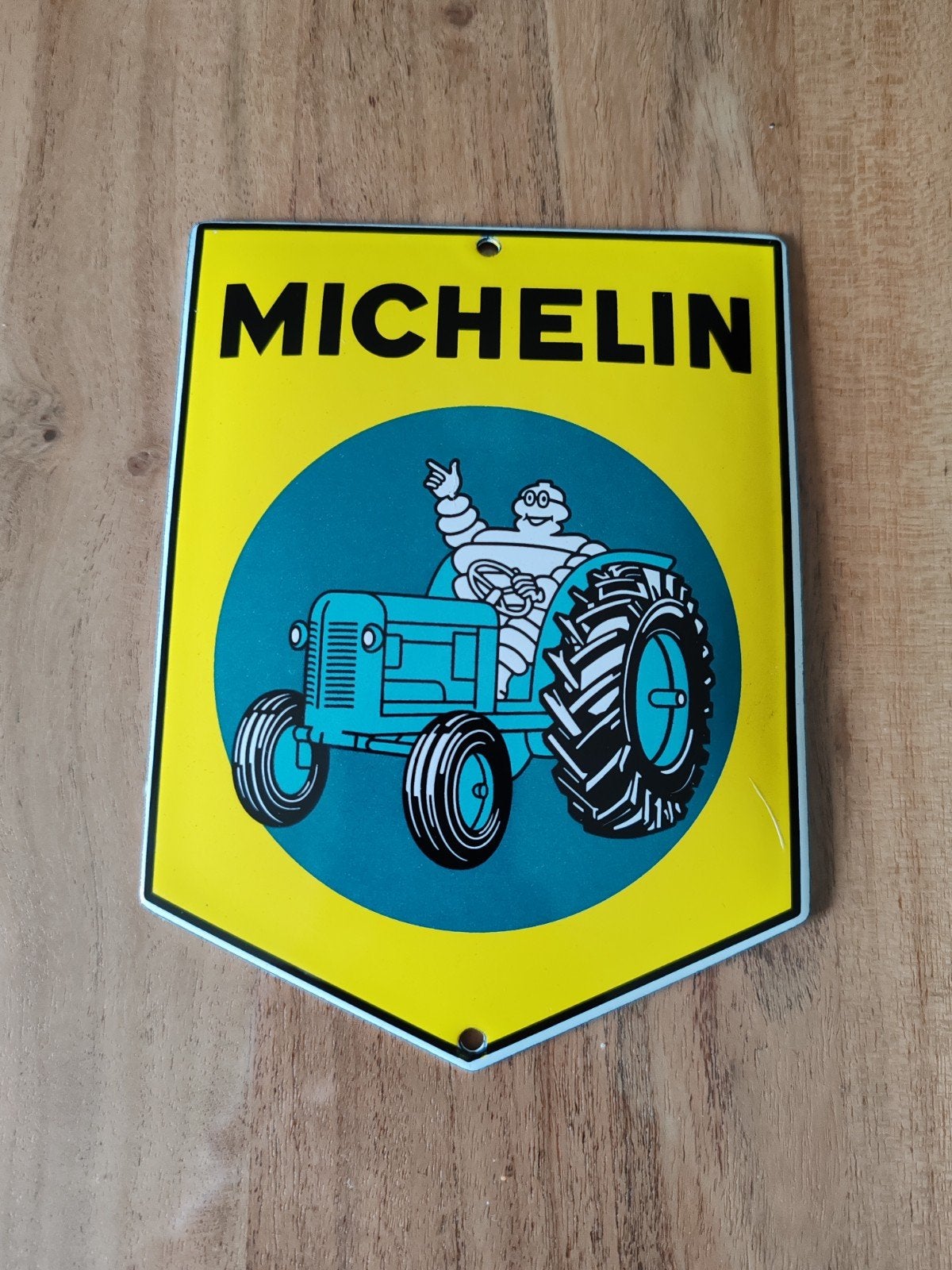 geëmailleerde Michelin-plaat, Verzamelen, Ophalen of Verzenden, Zo goed als nieuw, Reclamebord