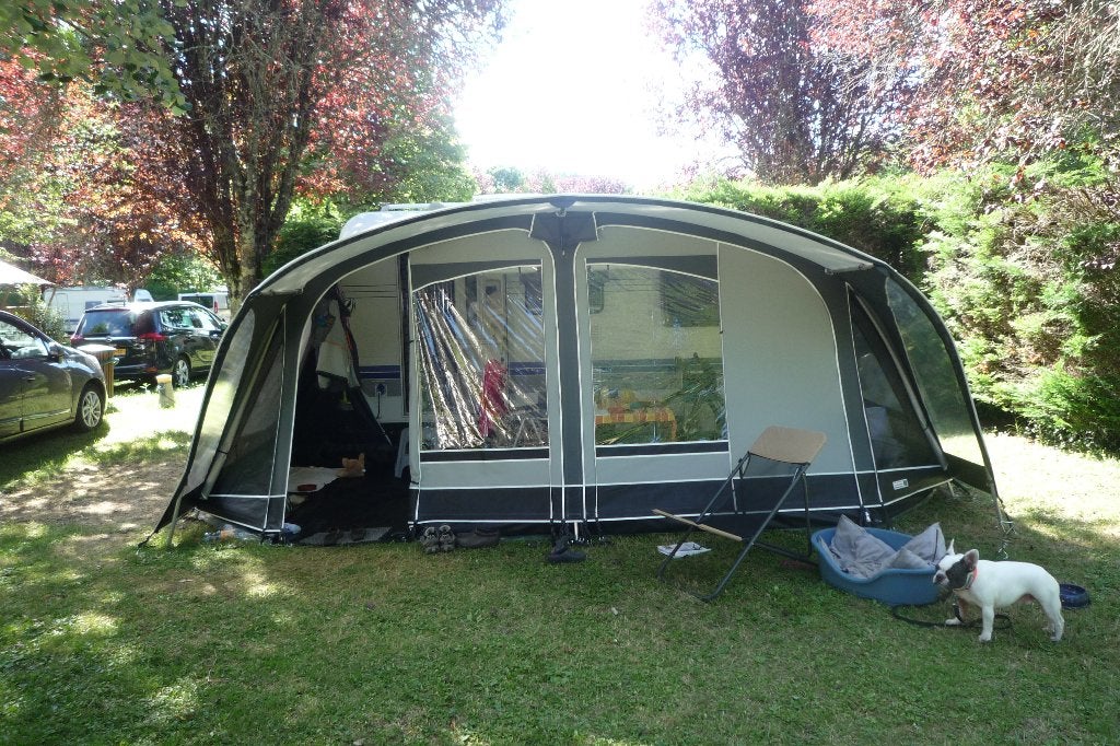 Voortent UNICO Genua 280 met kuipzeil, Caravans en Kamperen, Ophalen, Gebruikt, Ten Cate All Season 240g/m2, Unico Ventura