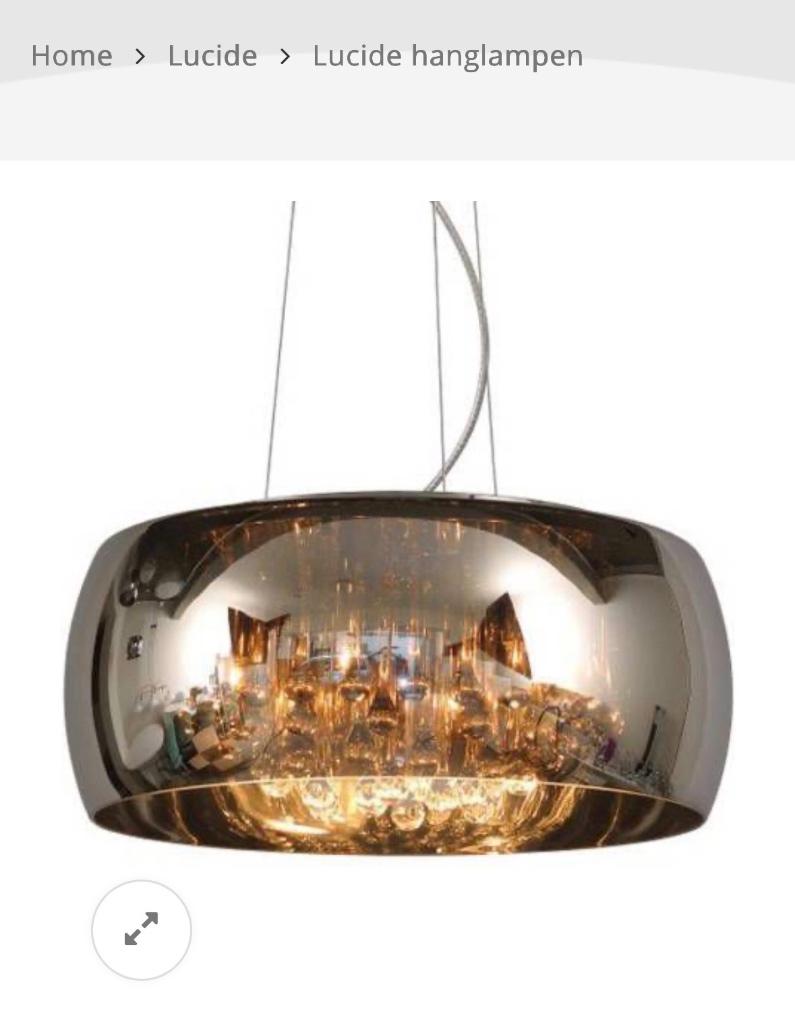 Hanglamp Pearl van Lucide (nooit gebruikt, originele doos), Nieuw, Ophalen of Verzenden, Glas, Voor Landelijk of modern interieur