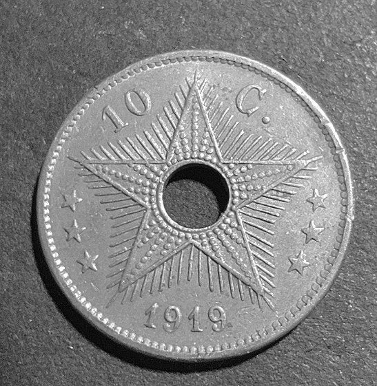 Belgisch-Congo 10 centimes, 1919, Enlèvement ou Envoi, Monnaie en vrac