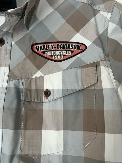 Chemise à carreaux Harley-Davidson taille L, Motos, Vêtements | Vêtements de moto, Seconde main, Enlèvement ou Envoi, Autres types