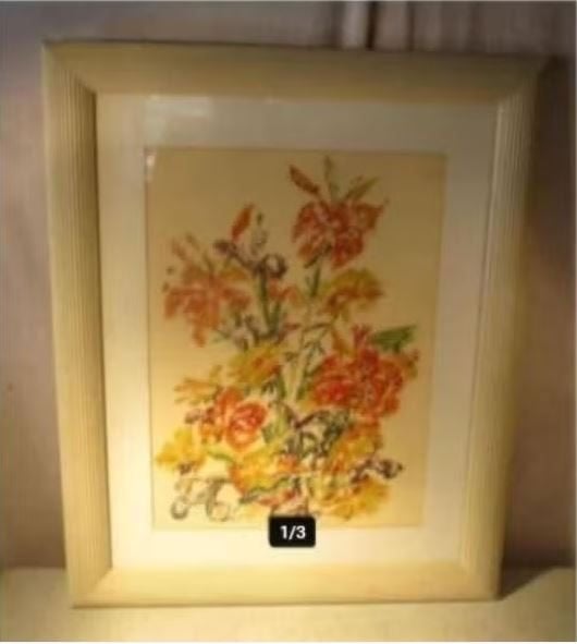 Œuvre magnifiquement peinte « Fleurs colorées », signée, Enlèvement ou Envoi, Encadré, Peinture à l'huile, Fleurs