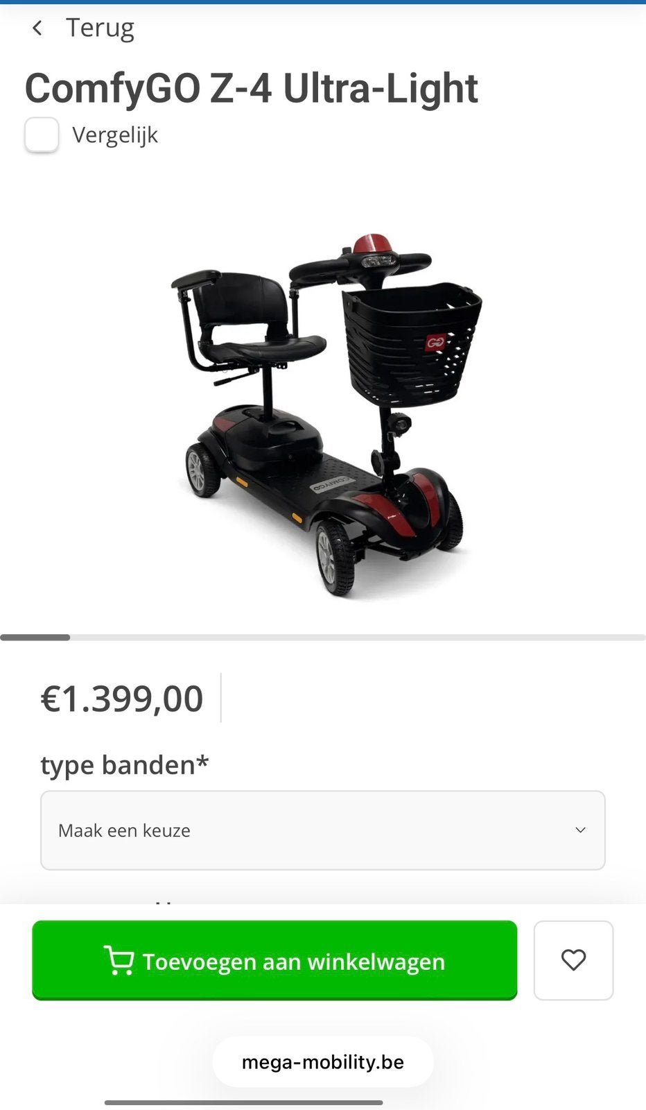Comfygo scootmobiel niet gebruikt wegens overlijden papa, Diversen, Ophalen, Nieuw, Overige merken