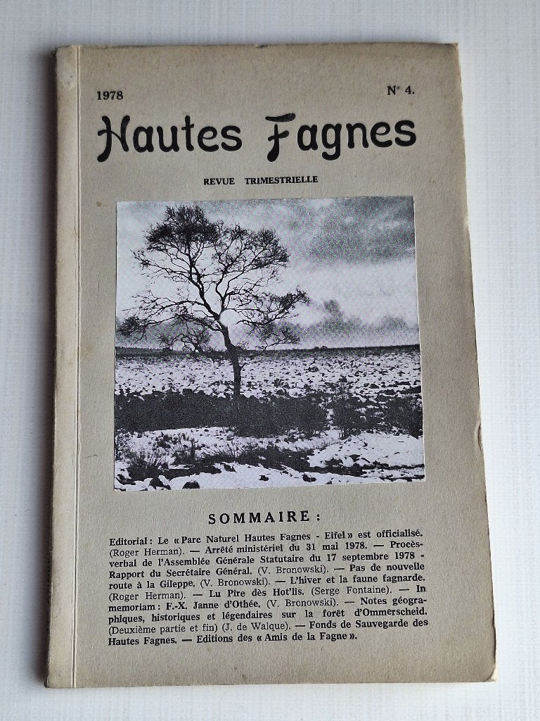 Ancien livre (Revue Trimestrielle) Hautes Fagnes 1978, Boeken, Reisgidsen, Gelezen, Overige typen, Ophalen of Verzenden, Benelux
